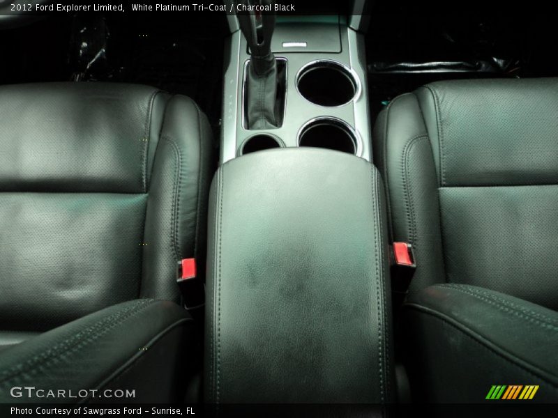 White Platinum Tri-Coat / Charcoal Black 2012 Ford Explorer Limited