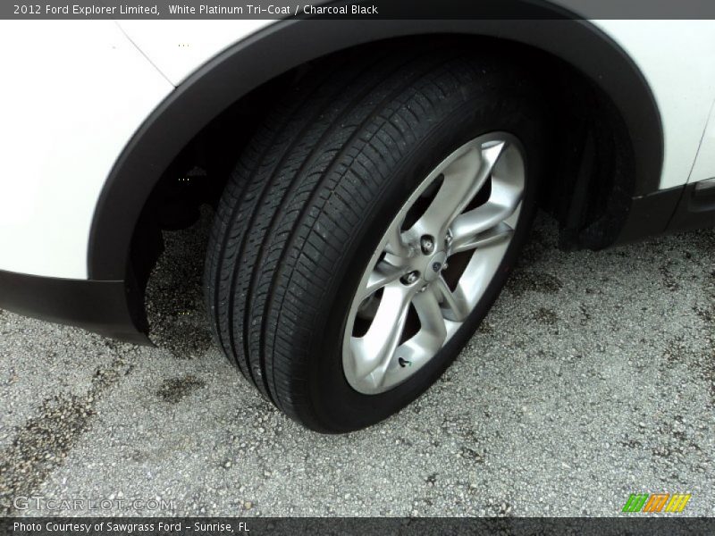 White Platinum Tri-Coat / Charcoal Black 2012 Ford Explorer Limited