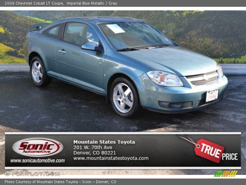 Imperial Blue Metallic / Gray 2009 Chevrolet Cobalt LT Coupe