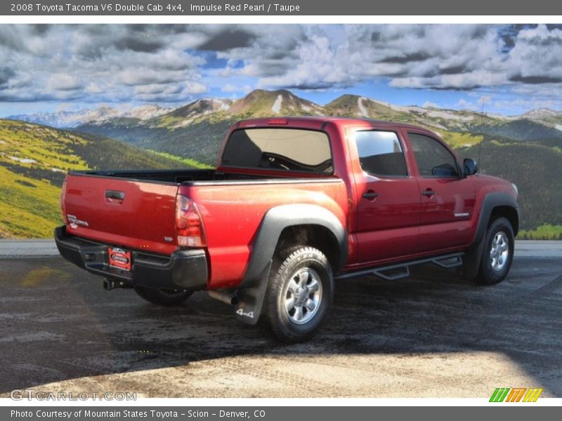 Impulse Red Pearl / Taupe 2008 Toyota Tacoma V6 Double Cab 4x4