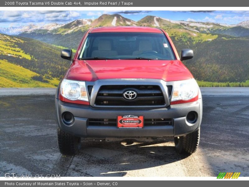 Impulse Red Pearl / Taupe 2008 Toyota Tacoma V6 Double Cab 4x4