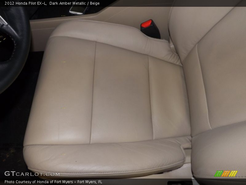 Dark Amber Metallic / Beige 2012 Honda Pilot EX-L