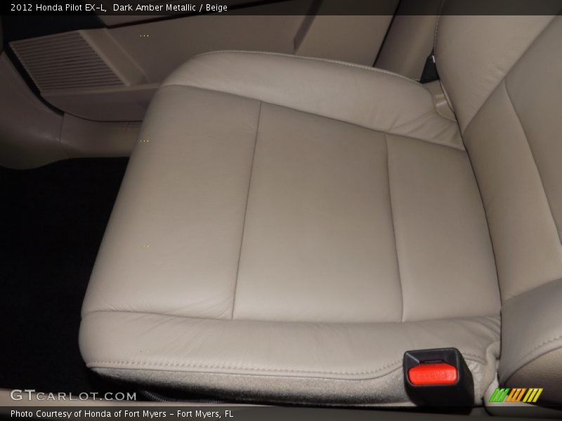 Dark Amber Metallic / Beige 2012 Honda Pilot EX-L