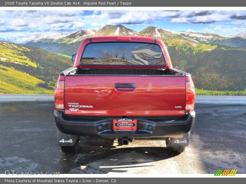Impulse Red Pearl / Taupe 2008 Toyota Tacoma V6 Double Cab 4x4