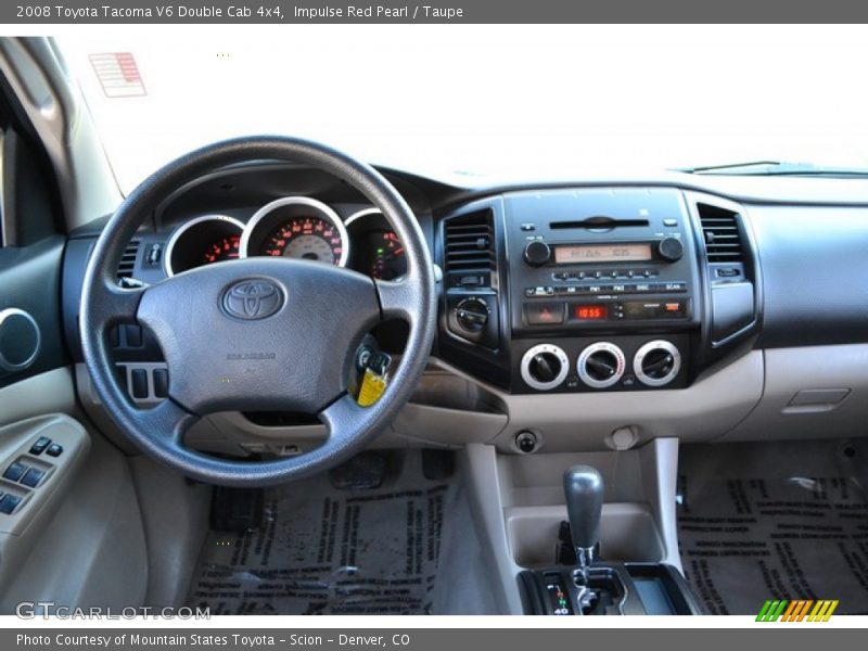 Impulse Red Pearl / Taupe 2008 Toyota Tacoma V6 Double Cab 4x4