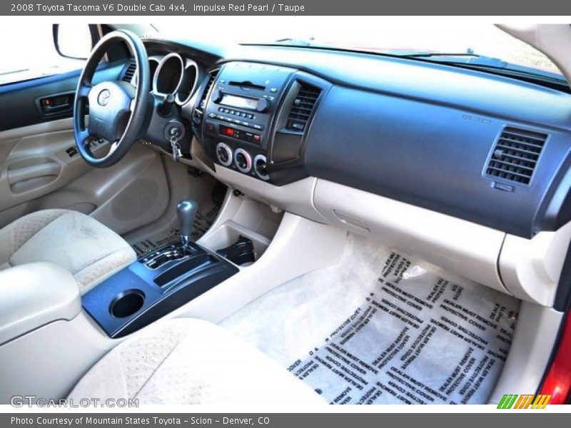 Impulse Red Pearl / Taupe 2008 Toyota Tacoma V6 Double Cab 4x4