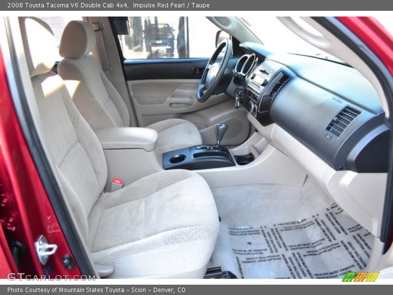 Impulse Red Pearl / Taupe 2008 Toyota Tacoma V6 Double Cab 4x4