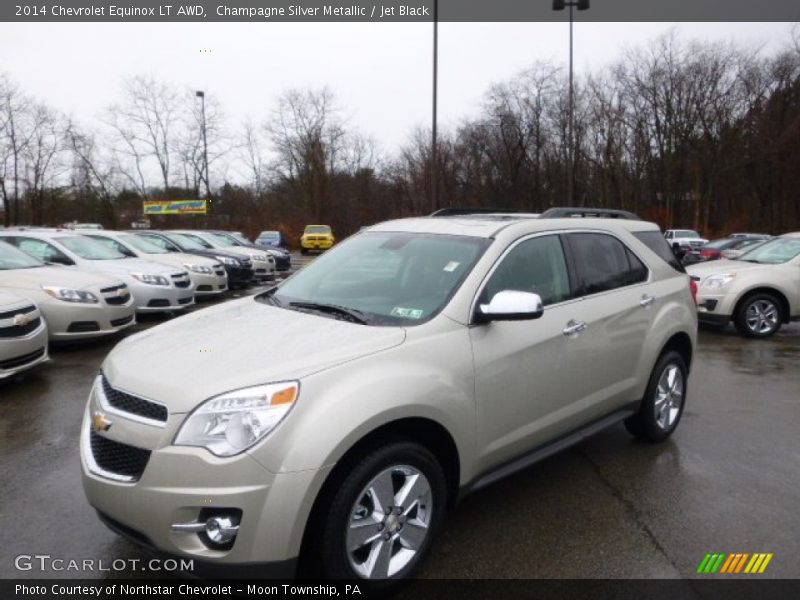 Champagne Silver Metallic / Jet Black 2014 Chevrolet Equinox LT AWD