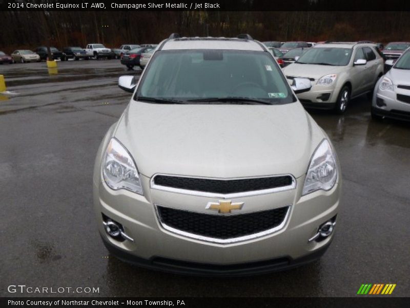 Champagne Silver Metallic / Jet Black 2014 Chevrolet Equinox LT AWD