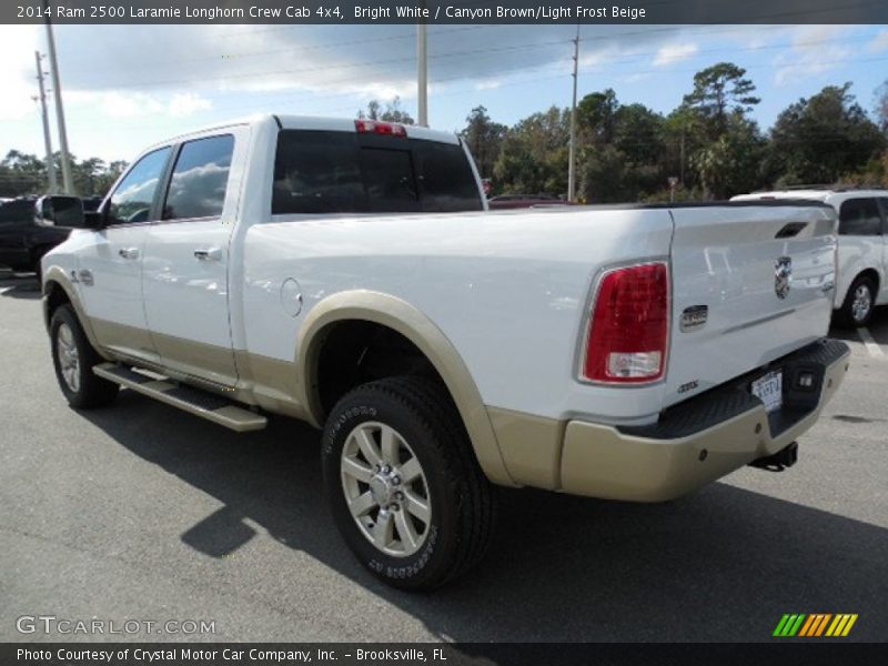 Bright White / Canyon Brown/Light Frost Beige 2014 Ram 2500 Laramie Longhorn Crew Cab 4x4