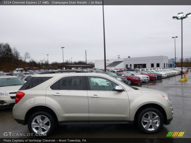 Champagne Silver Metallic / Jet Black 2014 Chevrolet Equinox LT AWD