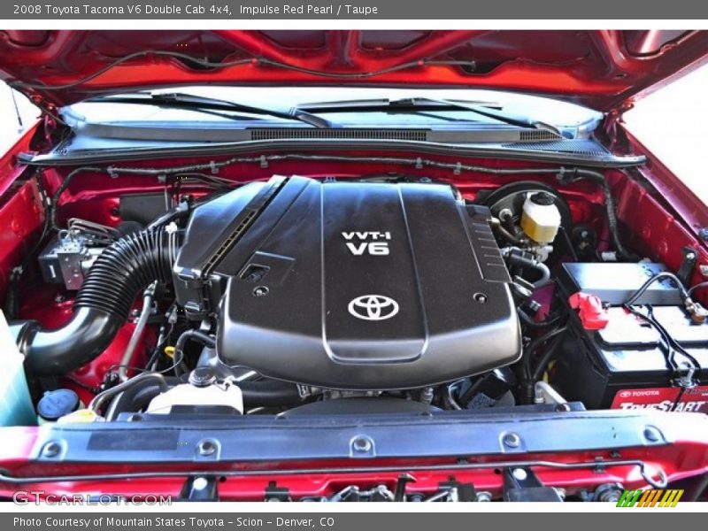 Impulse Red Pearl / Taupe 2008 Toyota Tacoma V6 Double Cab 4x4