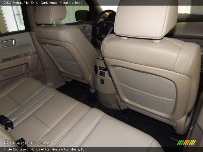 Dark Amber Metallic / Beige 2012 Honda Pilot EX-L