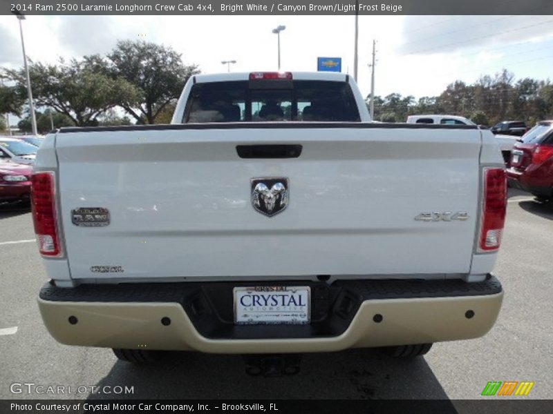 Bright White / Canyon Brown/Light Frost Beige 2014 Ram 2500 Laramie Longhorn Crew Cab 4x4