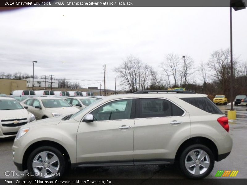 Champagne Silver Metallic / Jet Black 2014 Chevrolet Equinox LT AWD