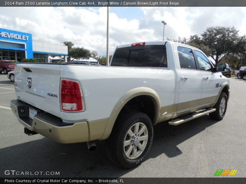 Bright White / Canyon Brown/Light Frost Beige 2014 Ram 2500 Laramie Longhorn Crew Cab 4x4