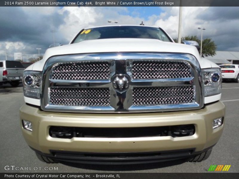 Bright White / Canyon Brown/Light Frost Beige 2014 Ram 2500 Laramie Longhorn Crew Cab 4x4