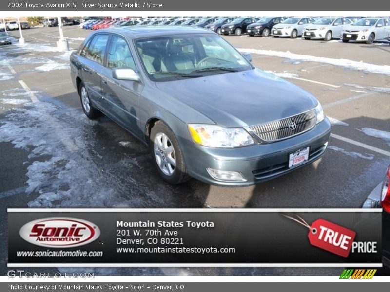 Silver Spruce Metallic / Stone 2002 Toyota Avalon XLS