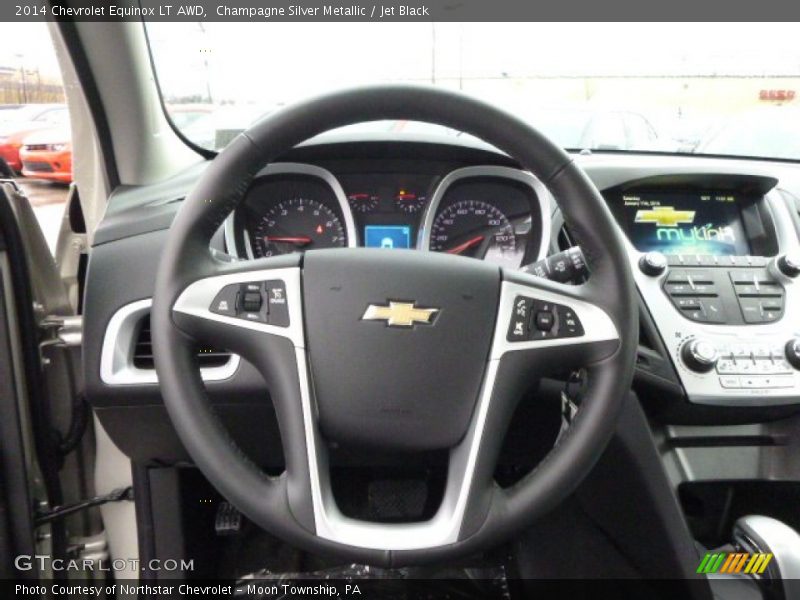 Champagne Silver Metallic / Jet Black 2014 Chevrolet Equinox LT AWD