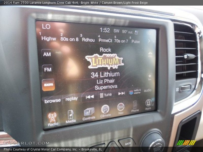 Bright White / Canyon Brown/Light Frost Beige 2014 Ram 2500 Laramie Longhorn Crew Cab 4x4