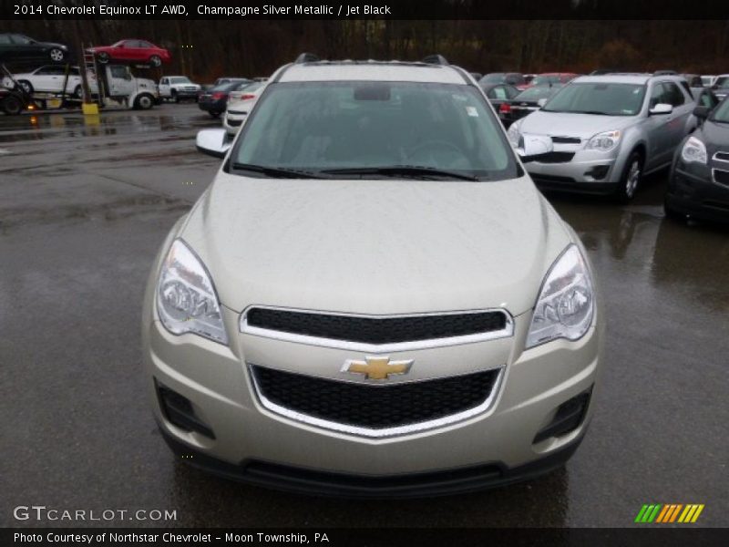 Champagne Silver Metallic / Jet Black 2014 Chevrolet Equinox LT AWD