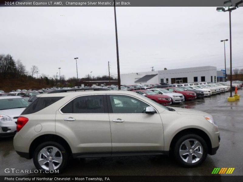 Champagne Silver Metallic / Jet Black 2014 Chevrolet Equinox LT AWD