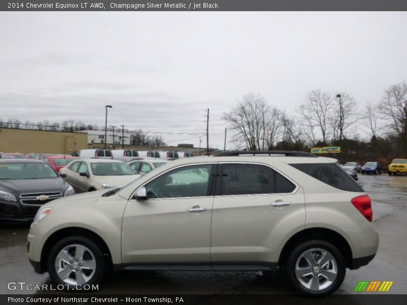 Champagne Silver Metallic / Jet Black 2014 Chevrolet Equinox LT AWD