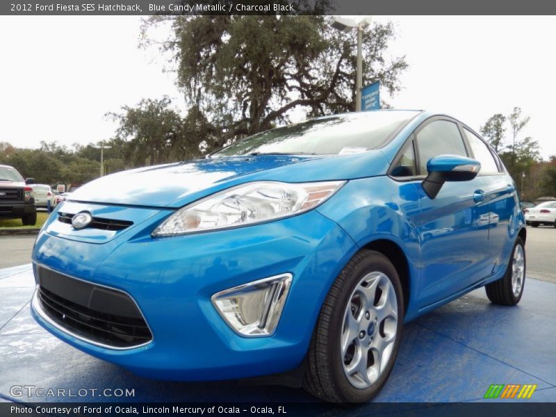 Blue Candy Metallic / Charcoal Black 2012 Ford Fiesta SES Hatchback