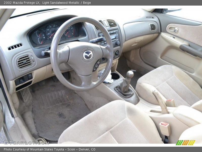 Light Sandalwood Metallic / Beige 2002 Mazda Protege LX