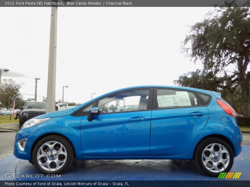 Blue Candy Metallic / Charcoal Black 2012 Ford Fiesta SES Hatchback
