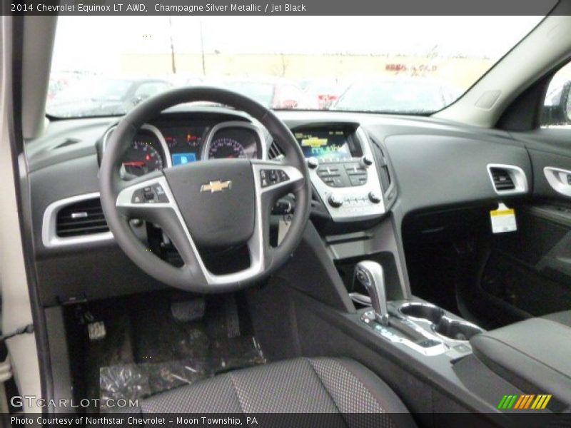 Champagne Silver Metallic / Jet Black 2014 Chevrolet Equinox LT AWD