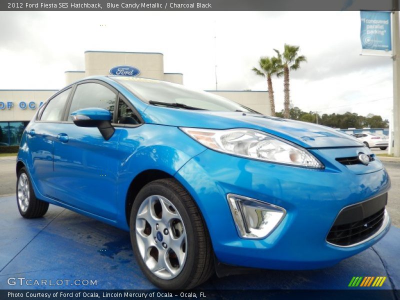 Blue Candy Metallic / Charcoal Black 2012 Ford Fiesta SES Hatchback