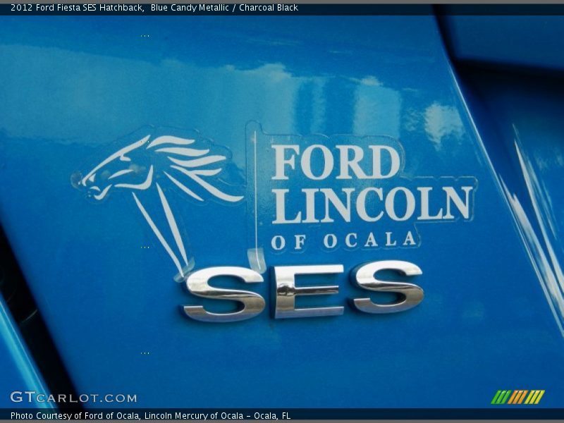 Blue Candy Metallic / Charcoal Black 2012 Ford Fiesta SES Hatchback