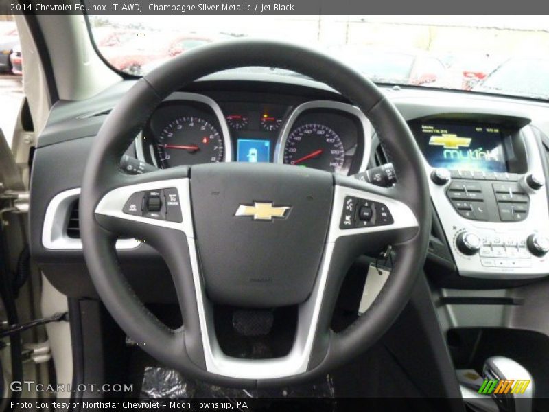 Champagne Silver Metallic / Jet Black 2014 Chevrolet Equinox LT AWD