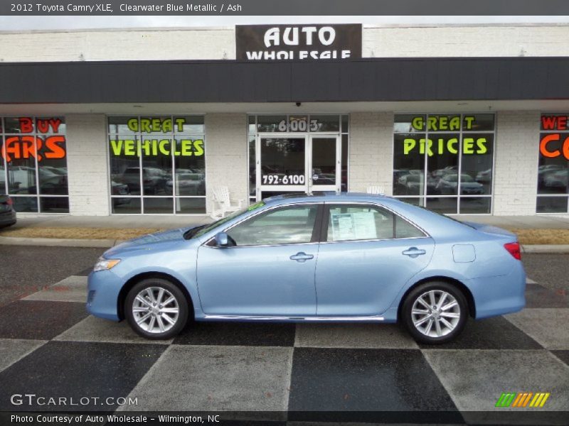 Clearwater Blue Metallic / Ash 2012 Toyota Camry XLE
