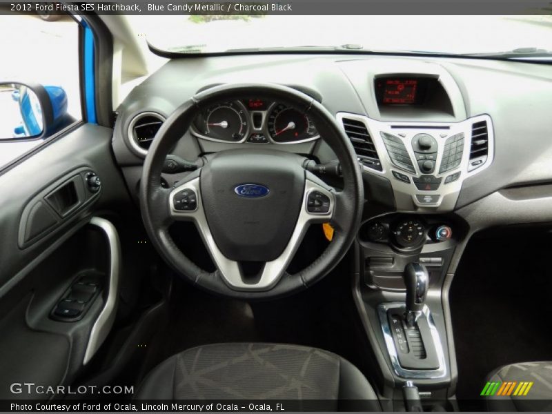 Blue Candy Metallic / Charcoal Black 2012 Ford Fiesta SES Hatchback