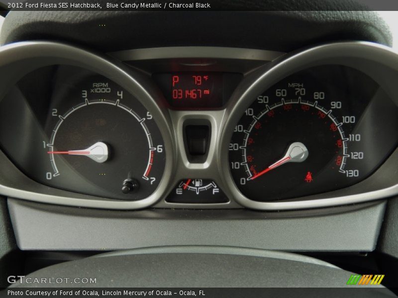 Blue Candy Metallic / Charcoal Black 2012 Ford Fiesta SES Hatchback