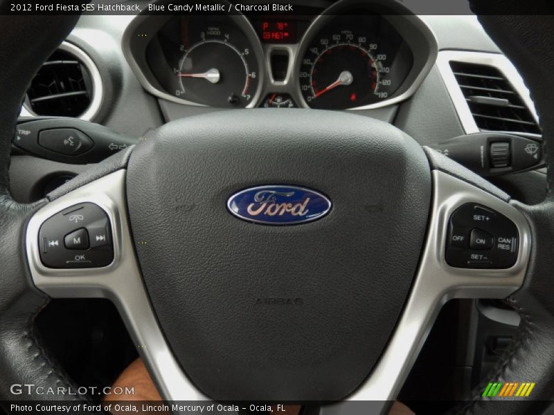 Blue Candy Metallic / Charcoal Black 2012 Ford Fiesta SES Hatchback