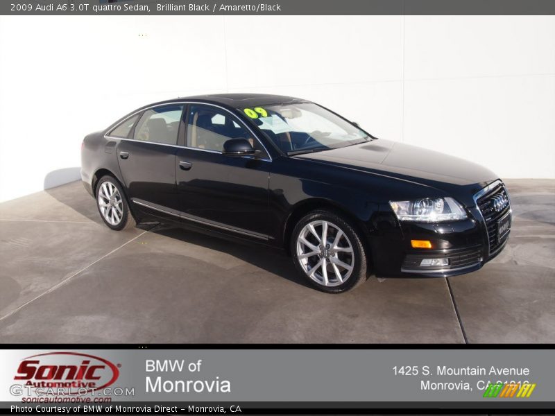 Brilliant Black / Amaretto/Black 2009 Audi A6 3.0T quattro Sedan