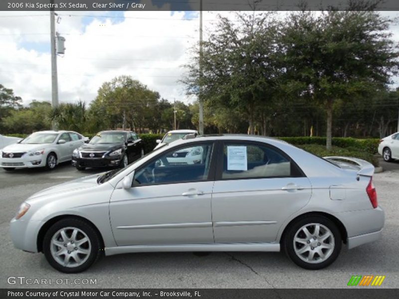 Clear Silver / Gray 2006 Kia Spectra SX Sedan