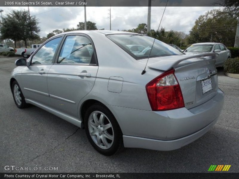 Clear Silver / Gray 2006 Kia Spectra SX Sedan