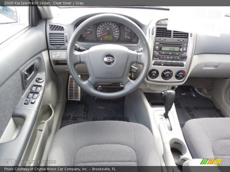 Clear Silver / Gray 2006 Kia Spectra SX Sedan