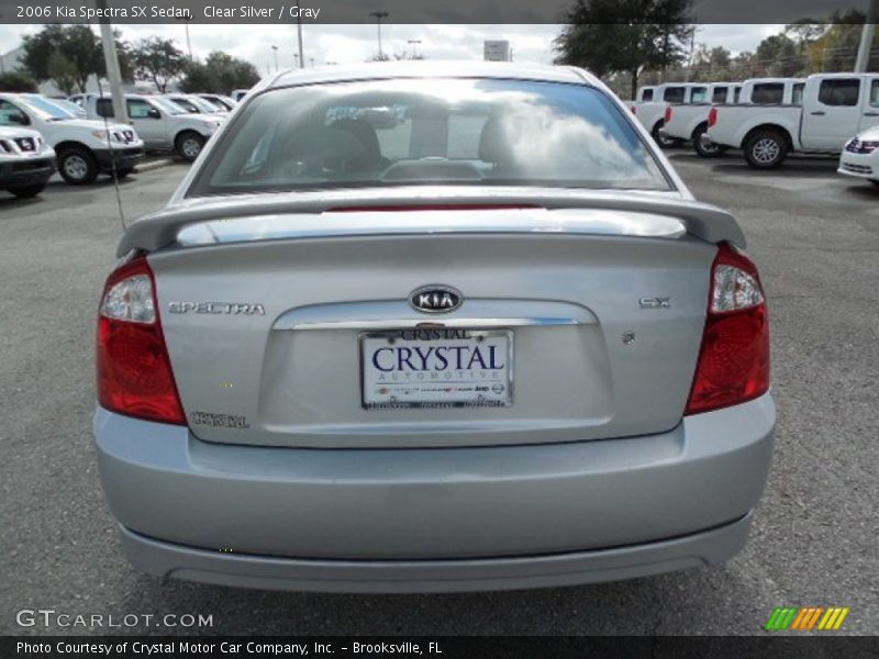 Clear Silver / Gray 2006 Kia Spectra SX Sedan