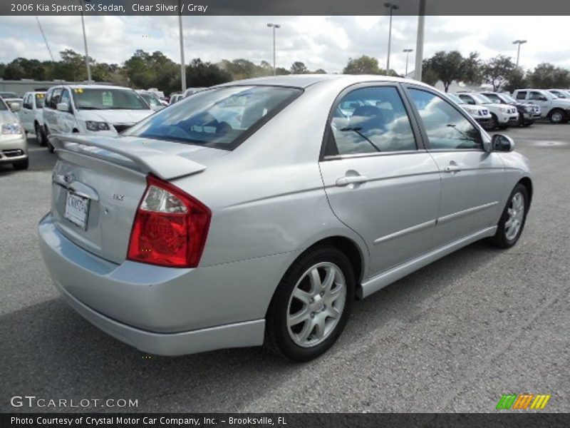 Clear Silver / Gray 2006 Kia Spectra SX Sedan