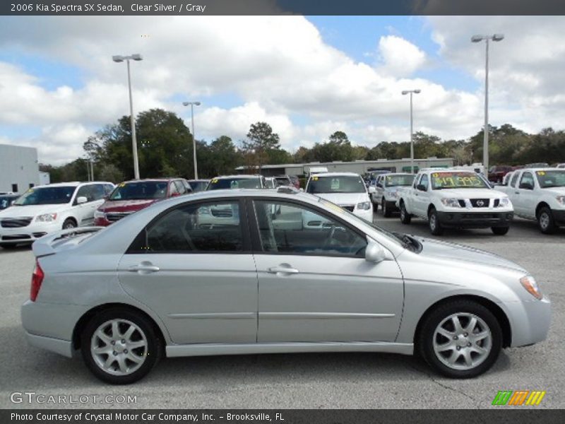 Clear Silver / Gray 2006 Kia Spectra SX Sedan