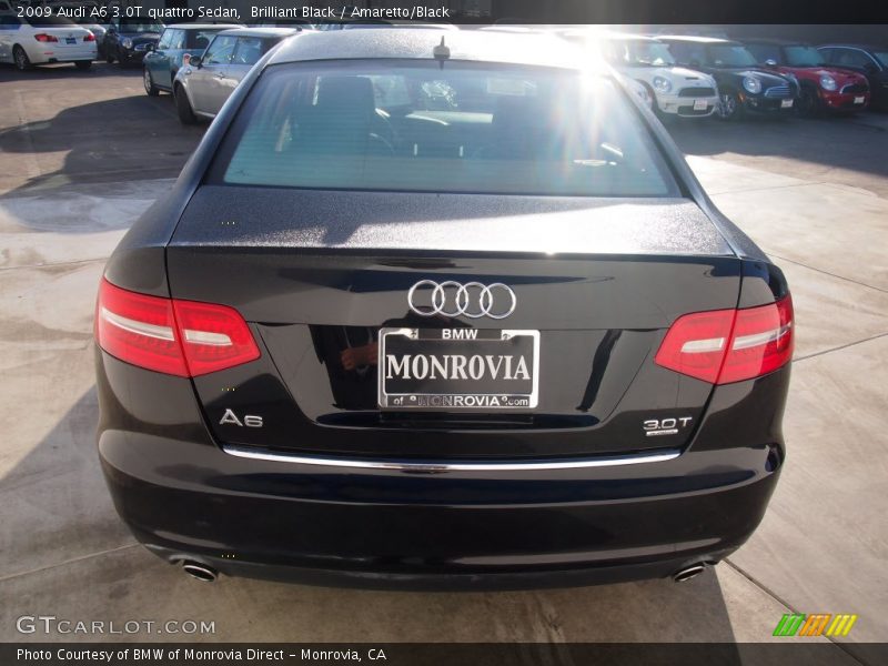 Brilliant Black / Amaretto/Black 2009 Audi A6 3.0T quattro Sedan
