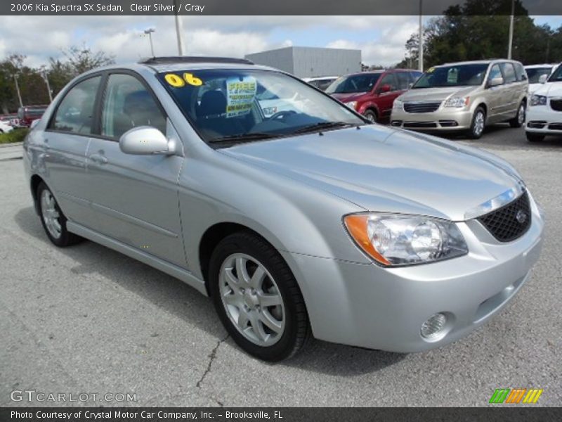 Clear Silver / Gray 2006 Kia Spectra SX Sedan