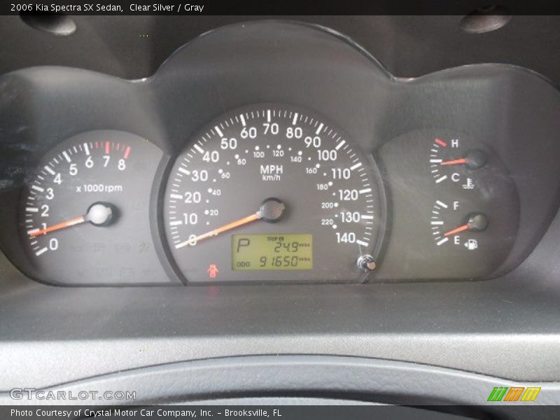 Clear Silver / Gray 2006 Kia Spectra SX Sedan