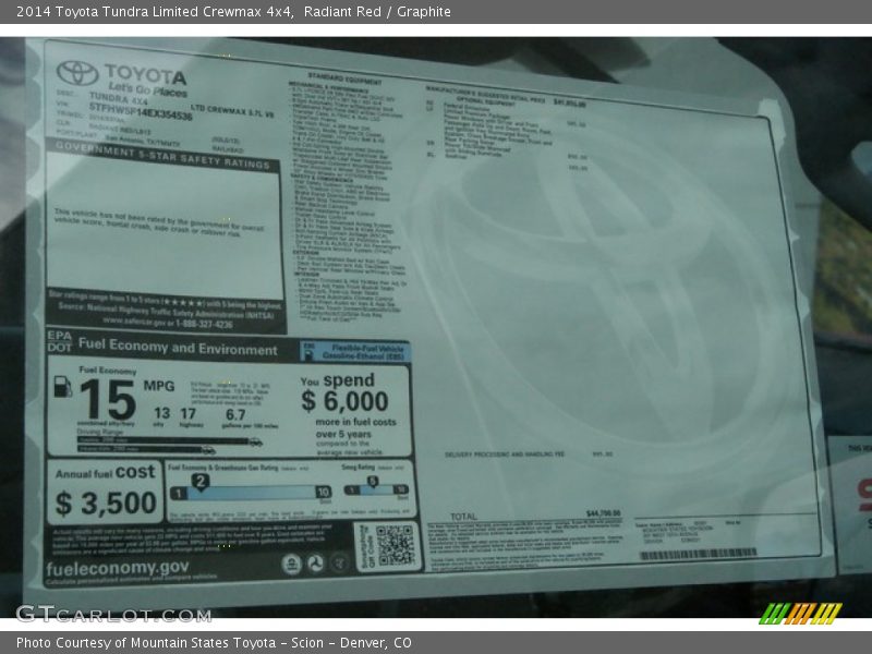 Radiant Red / Graphite 2014 Toyota Tundra Limited Crewmax 4x4