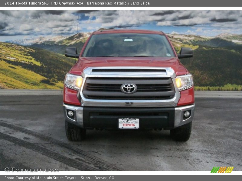 Barcelona Red Metallic / Sand Beige 2014 Toyota Tundra SR5 TRD Crewmax 4x4